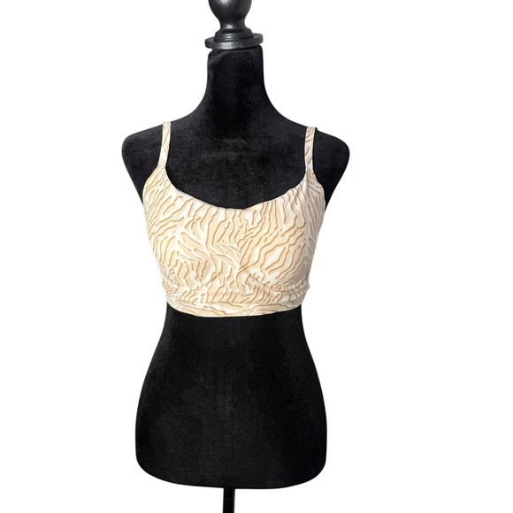 Chantelle Soft Stretch Padded‎ V Neck Bra Womens M Zebra Print Pull On Wire Free - Picture 1 of 8